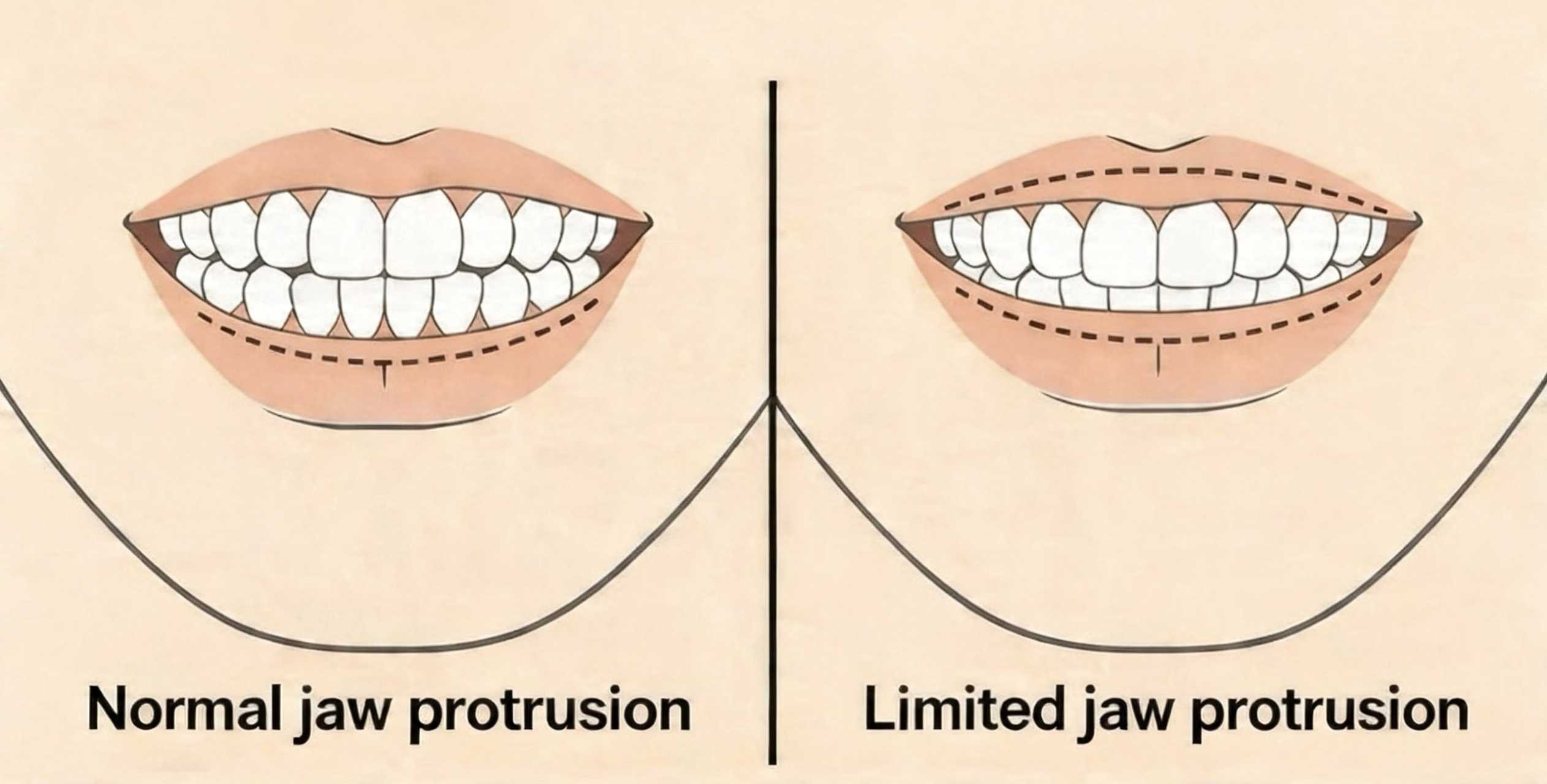 Limited jaw protrusion example